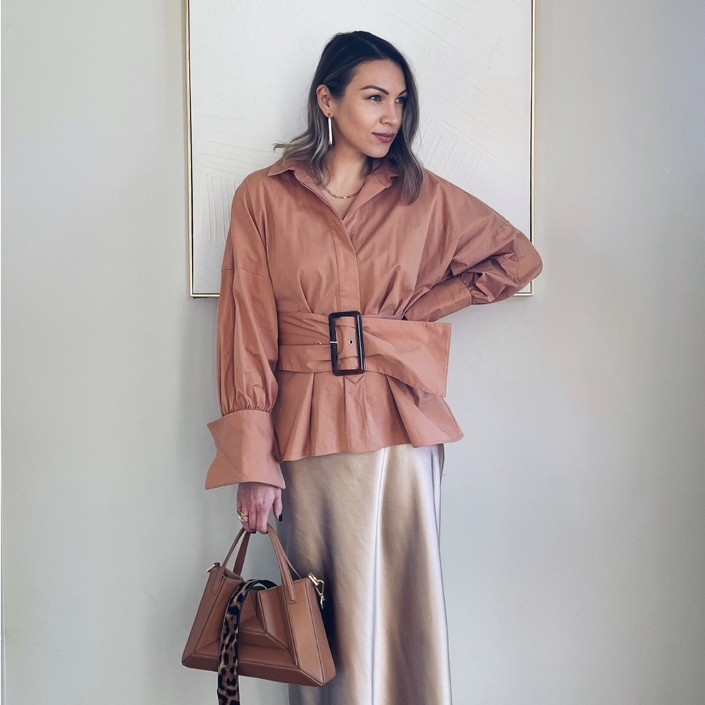 C/meo collective artwork belted shirt